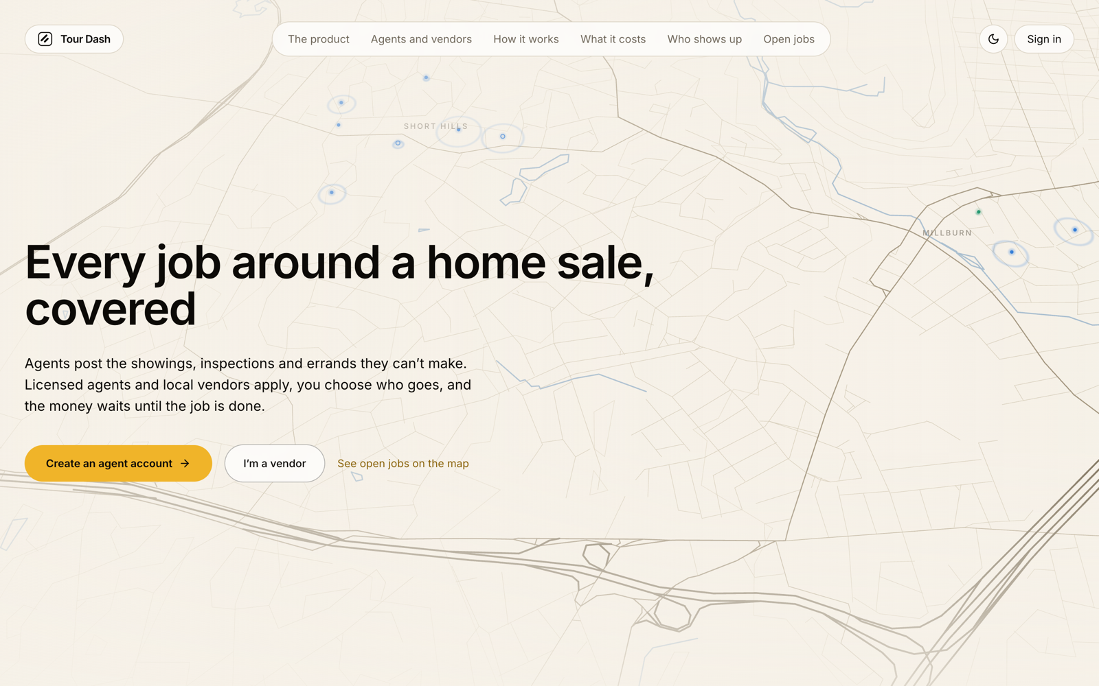 The new hero: Every job around a home sale, covered, with an agent door and a vendor door