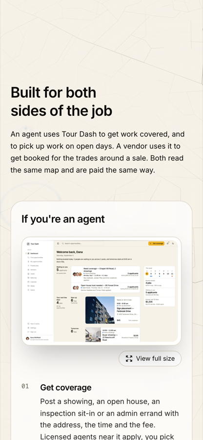 The agents column on a phone