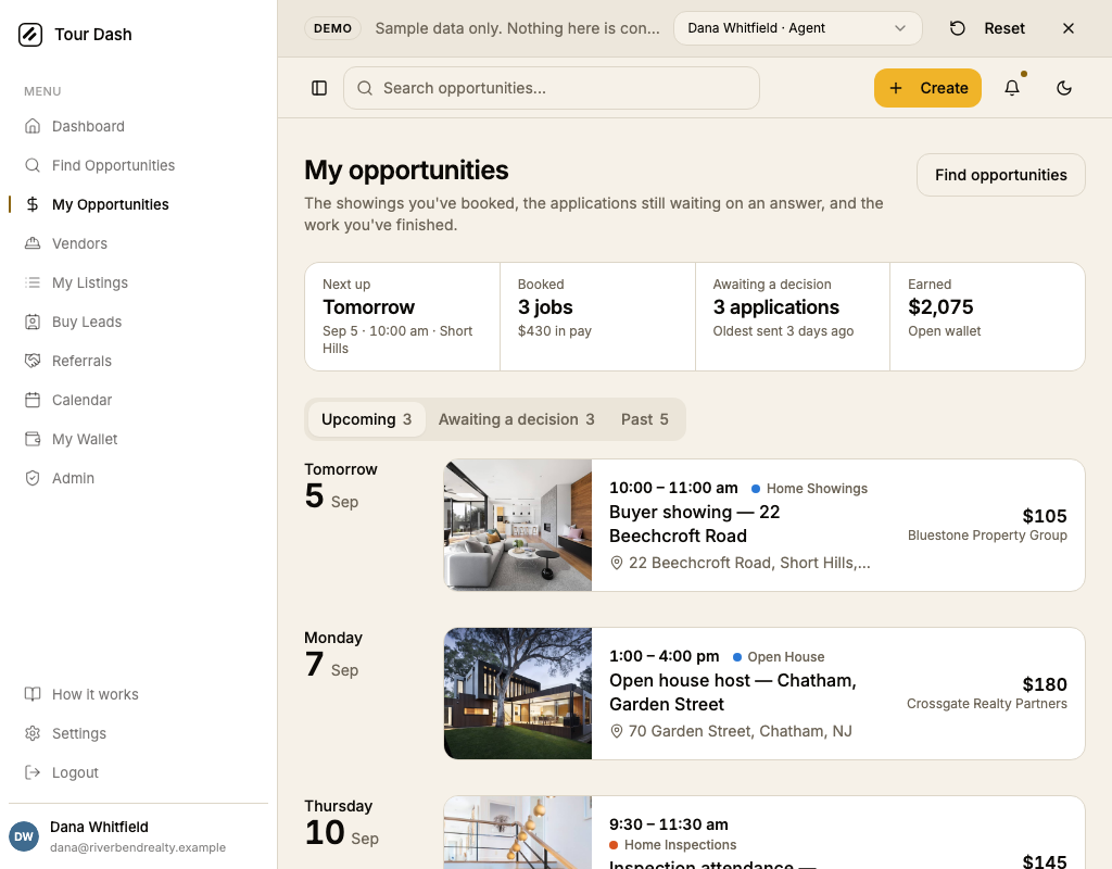 The page at 1024px with the sidebar open: the four figures run in one row above the tabs, and the day rail sits beside each group.