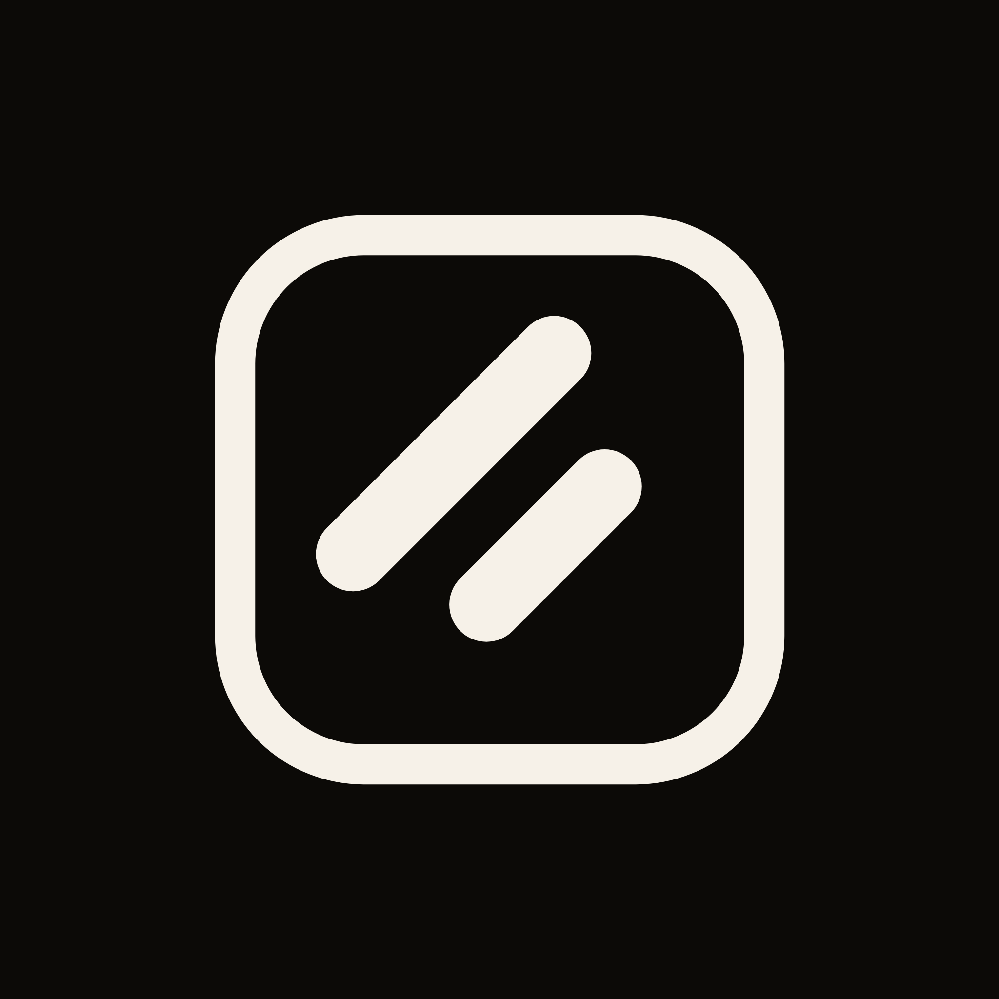 The keyline mark on a void ground, shown as a circular profile icon.