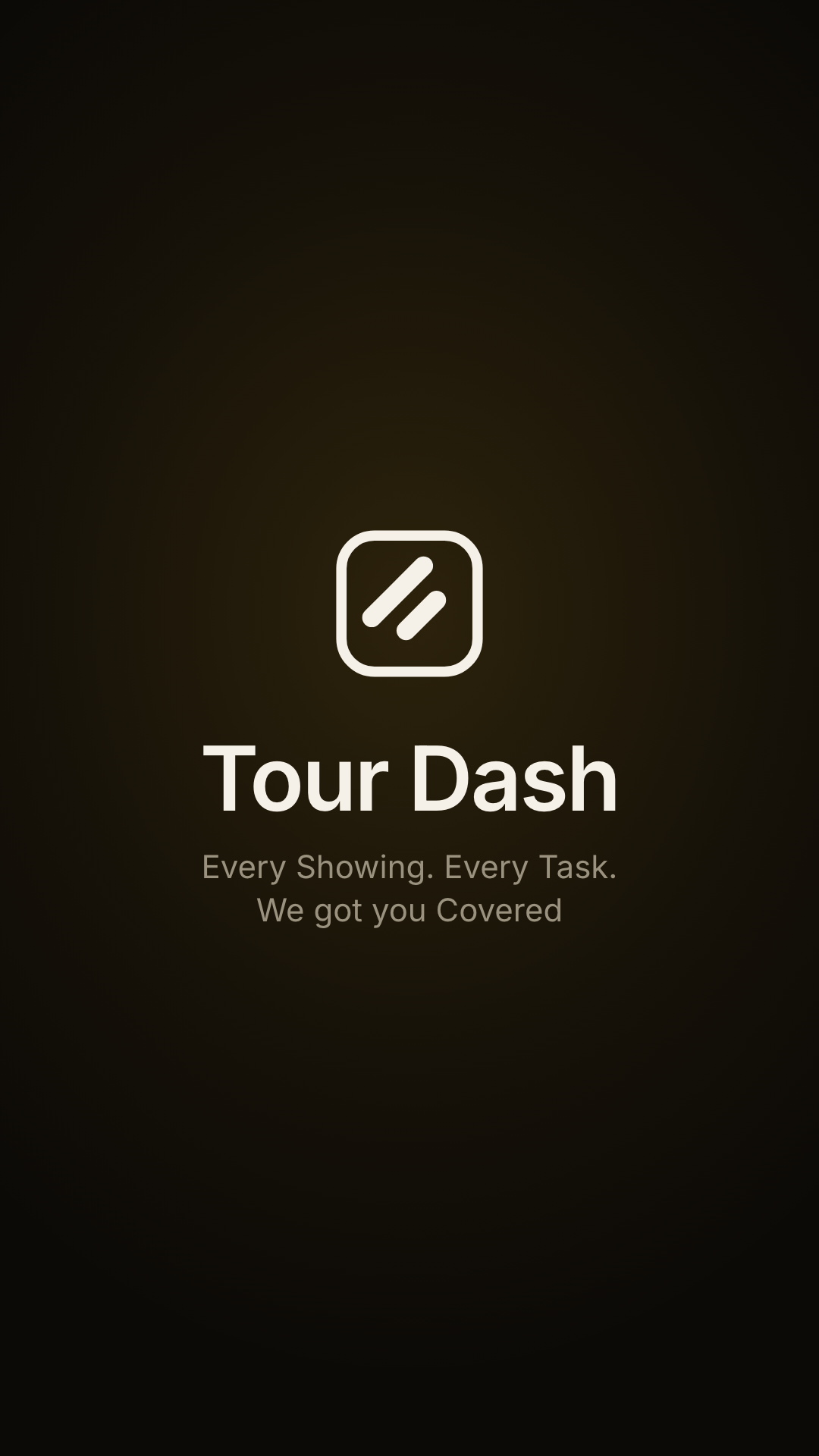 TikTok vertical brand card: stacked mark, wordmark and tagline.